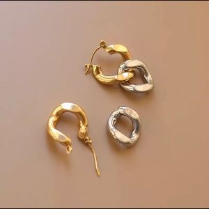 Detachable Stainless Steel Anti-allergic Trendy Tarnish-Free Silver And Gold